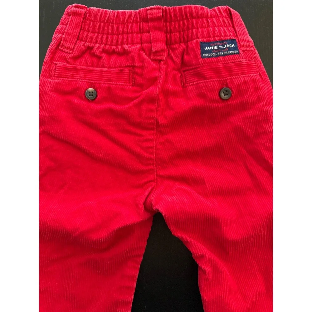 Janie and Jack Baby Corduroy Pants Size‎  3-6 Months Red Infant Prep